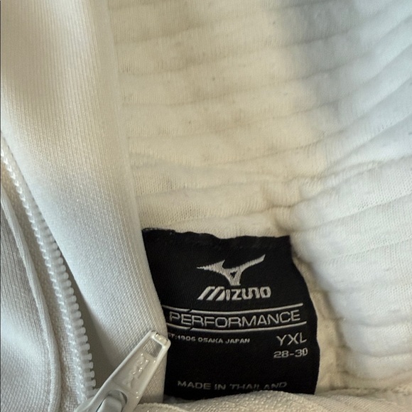 Mizuno Kids White Baseball pants with black piping - Picture 4 of 7